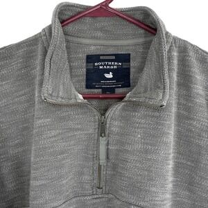 Southern Marsh Men's XL Gray Heather Quarter Zip Pullover Sweater Cotton Blend